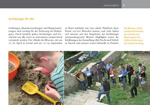 Jahresbericht 2010 - Archäologie Baselland