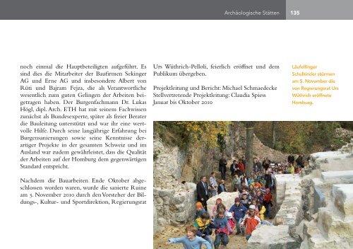 Jahresbericht 2010 - Archäologie Baselland