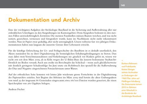 Jahresbericht 2010 - Archäologie Baselland