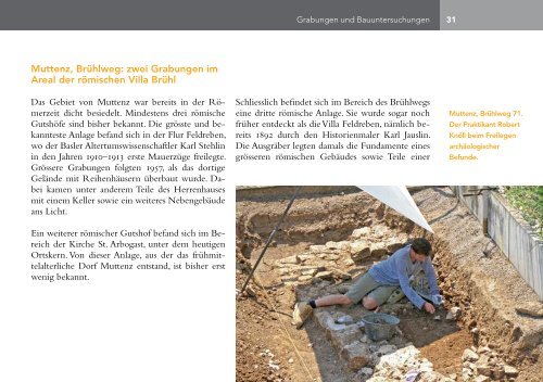 Jahresbericht 2010 - Archäologie Baselland