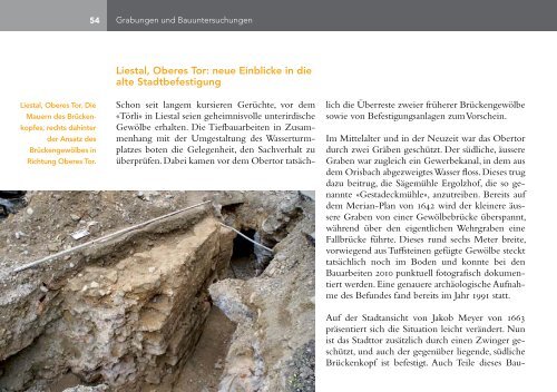 Jahresbericht 2010 - Archäologie Baselland