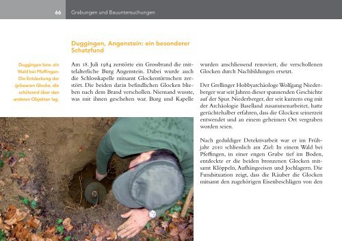 Jahresbericht 2010 - Archäologie Baselland