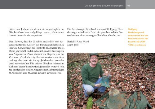 Jahresbericht 2010 - Archäologie Baselland