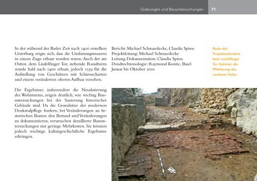 Jahresbericht 2010 - Archäologie Baselland