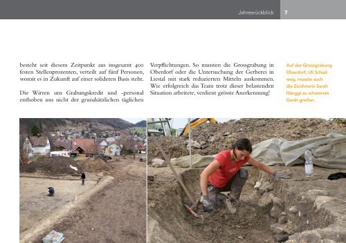 Jahresbericht 2010 - Archäologie Baselland