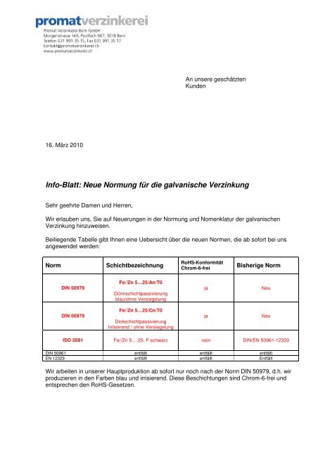 INfoblatt neue Normung DIN 50979