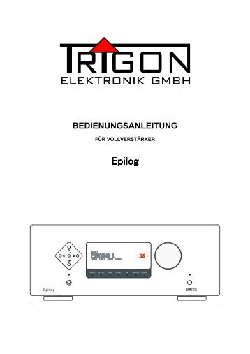 Bedienungsanleitung - Trigon Elektronik GmbH