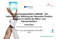 Die Technologieplattform MINAM - FFG 7. Rahmenprogramm