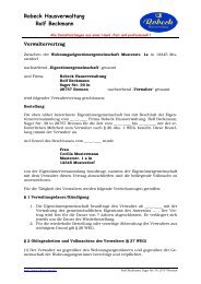 WEG Verwaltervertrag - Rolf Beckmann Hausverwaltung