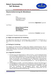 Verwaltervertrag Mietshaus - Rolf Beckmann Hausverwaltung