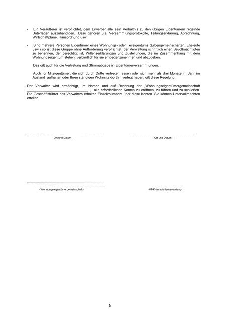 Werden weitere Eigentüme