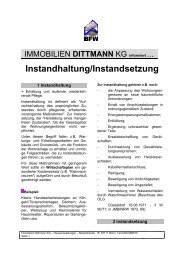 Instandhaltung/Instandsetzung - Immobilien Dittmann KG