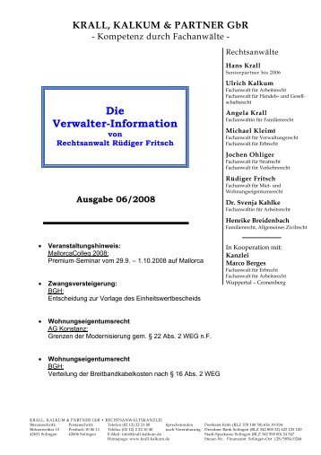 Die Verwalter-Information