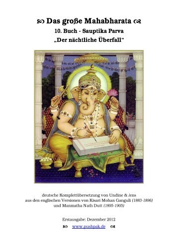 Das große Mahabharata 10. Buch - Sauptika Parva