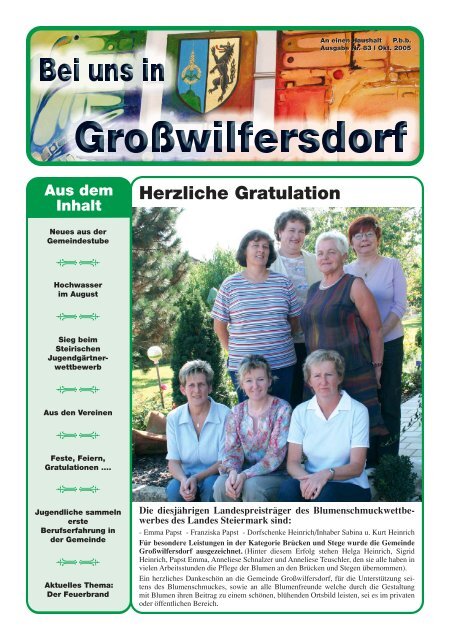 Oktober 2005 / Nr. 83 (2,06 MB) - Großwilfersdorf