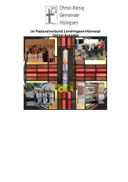 im Pastoralverbund Lendringsen-Hönnetal Online-Ausgabe