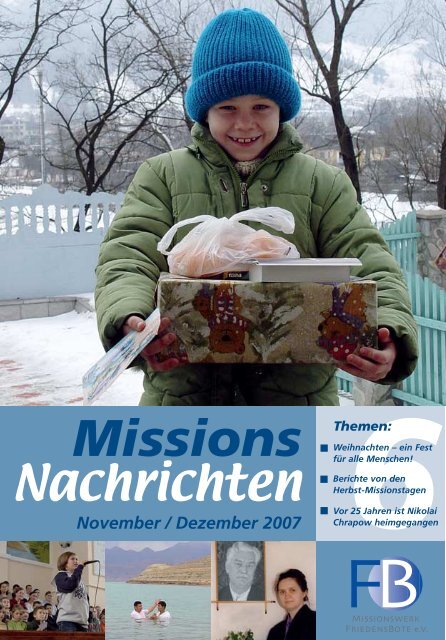 Dezember 2007 - Missionswerk FriedensBote