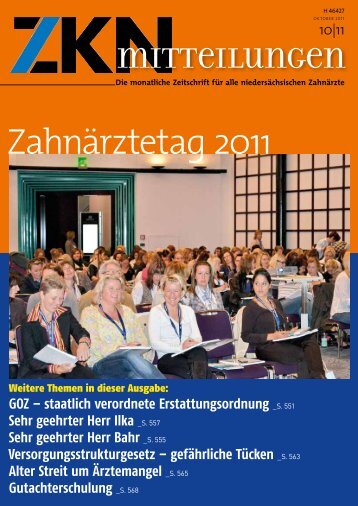 Zahnärztetag 2011 - Zahnärztekammer Niedersachsen