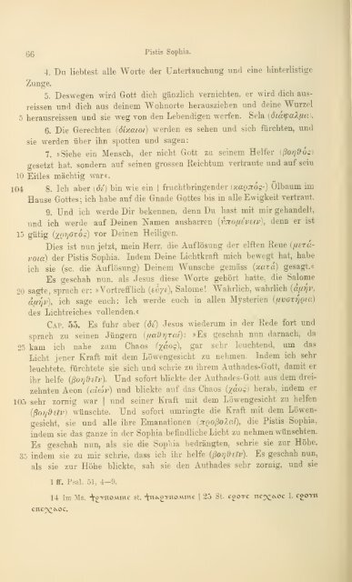 GCS 13 Koptisch-Gnostische Schriften I. Pistis Sophia - Bibliotheca ...