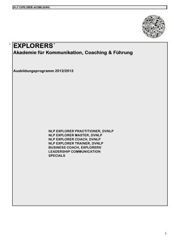 explorers infomappe - Explorers' Akademie für Kommunikation ...