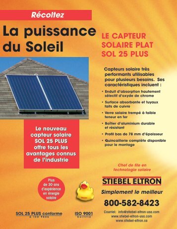 LA PUISSANCE DU SOLEIL Le capteur solaire plat ... - Stiebel Eltron