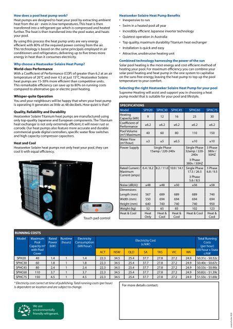 Heatseeker Solaire Heat Pump Brochure - Supreme Heating