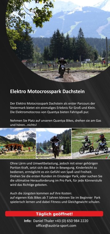 Elektro Motocrosspark Dachstein - Rittisberg