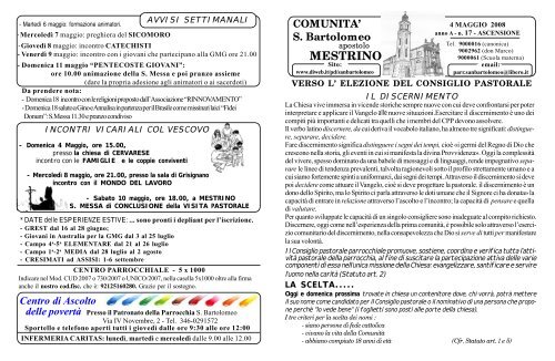 COMUNITA - Parrocchia di Mestrino