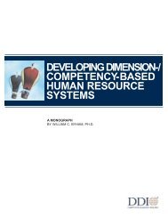 Developing dimension-/competency-based human resource systems