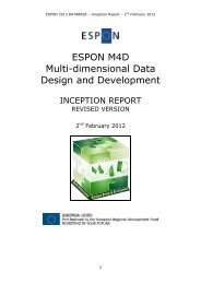 ESPON M4D Multi-dimensional Data Design and Development