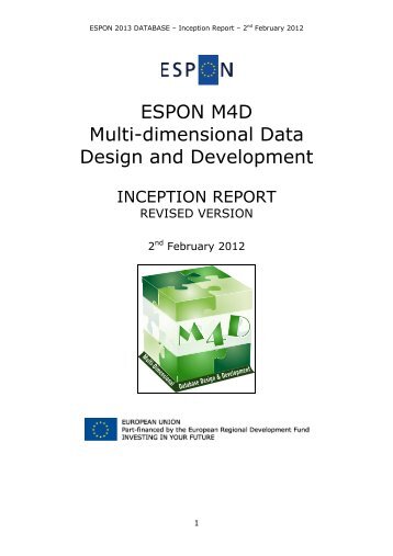 ESPON M4D Multi-dimensional Data Design and Development