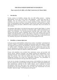 1 THE HUMAN RIGHTS DIMENSION OF DISABILITY Paper ... - Aifo