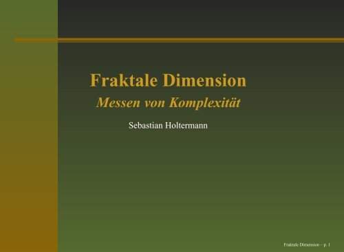 Fraktale Dimension