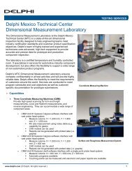 Delphi Mexico Technical Center Dimensional Measurement ...