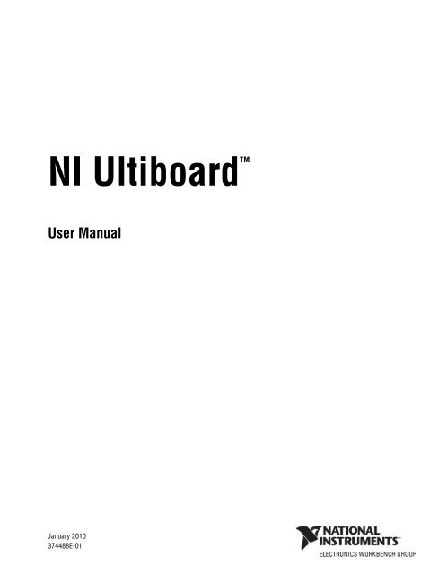 NI Ultiboard User Manual - National Instruments