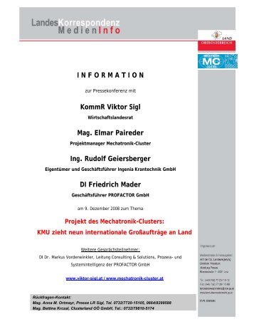 Ing. Rudolf Geiersberger - PROFACTOR GmbH