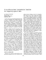 A two-dimensional interpolation for irregularly-spaced data function