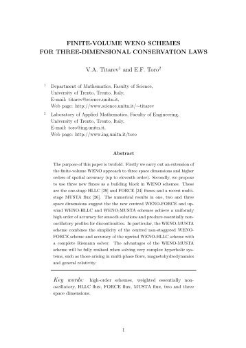 Finite-volume WENO schemes for three-dimensional conservation