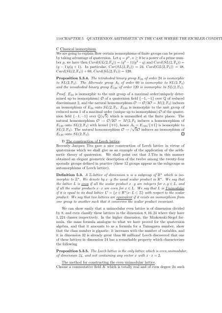 The Arithmetic of Quaternion Algebra