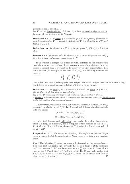 The Arithmetic of Quaternion Algebra