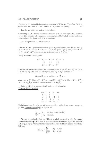 The Arithmetic of Quaternion Algebra