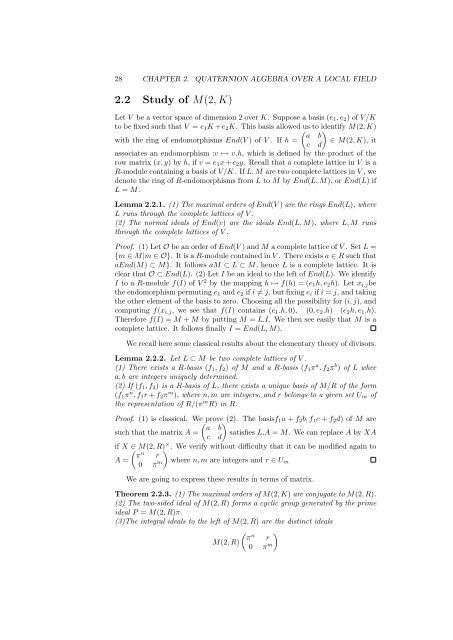 The Arithmetic of Quaternion Algebra