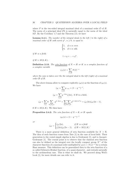 The Arithmetic of Quaternion Algebra