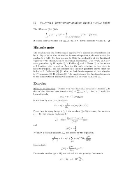 The Arithmetic of Quaternion Algebra