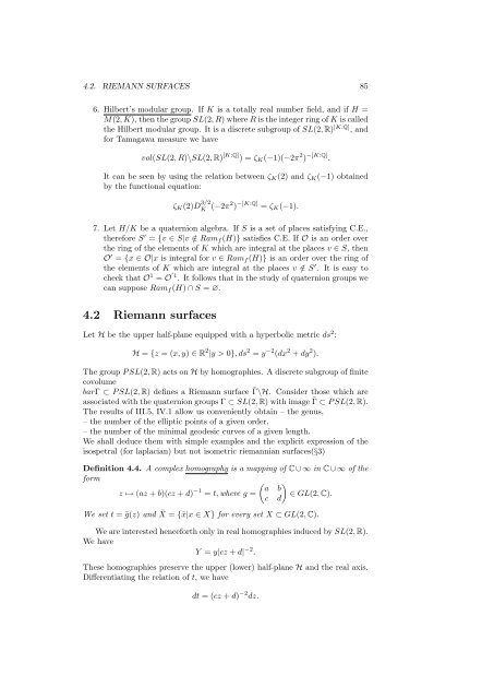 The Arithmetic of Quaternion Algebra