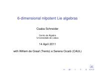 6-dimensional nilpotent Lie algebras - Sztaki