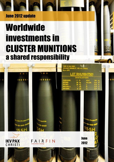 Worldwide investments in CLUSTER MUNITIONS - Stop Explosive ...