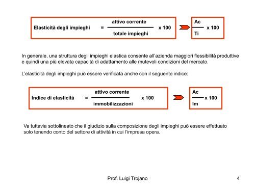 L'analisi per indici: analisi patrimoniale e finanziaria