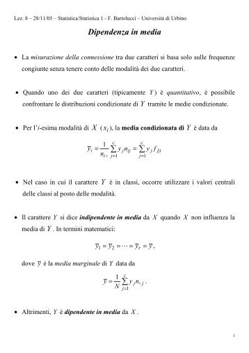 Dipendenza in media - Università di Urbino