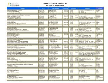 lista de proveedores FES Noviembre 2012 - Gobierno del Estado de ...